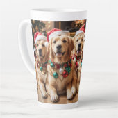 Cute Golden Retriever Latte Mok (Linkerhoek)
