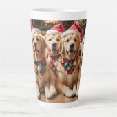 Cute Golden Retriever Latte Mok (Voorkant)
