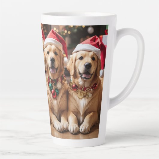Cute Golden Retriever Latte Mok (Rechts)