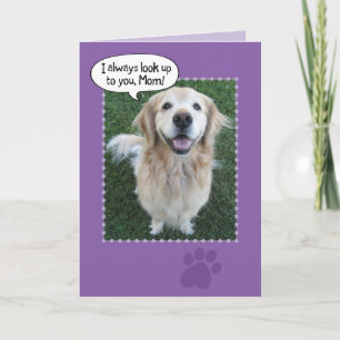 Cute Golden Retriever Moederdag Kaart