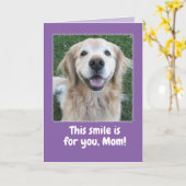 Cute Golden Retriever Moederdag Kaart (Gele Bloem)