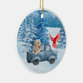 Cute Golden Retriever Pup Xmas Ornament (Rechts)