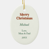 Cute Golden Retriever Puppy Christmas Gift Bag Keramisch Ornament (Achterkant)