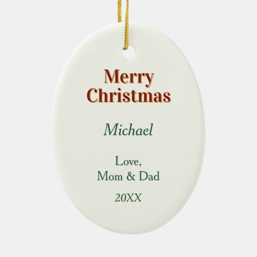 Cute Golden Retriever Puppy Christmas Gift Bag Keramisch Ornament (Achterkant)