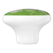 Cute Golden Retriever Puppy Dog Green Grass Keramische Knop (Zijkant)