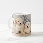 Cute Golden Retriever Puppy Dog Koffiemok (Voorkant links)