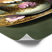 Cute Golden Retriever Puppy in een Teacup Poster (Hoek)