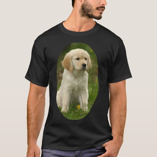 Cute Golden Retriever Puppy T-shirt (Voorkant)
