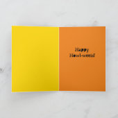 Cute Golden Retriever Skeleton Mask Halloween Kaar Kaart (Binnen)