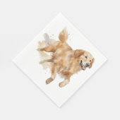 Cute Golden Retriever Waterverf Puppy Dog Servet (Hoek)