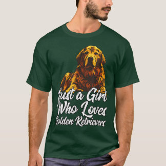 Cute Golden RetrieverGewoon een meisje dat van gou T-shirt