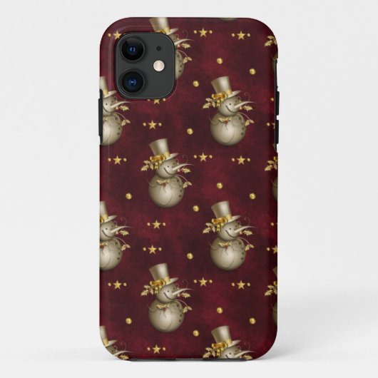 Cute Golden Snowman Case-Mate iPhone Case (Achterkant)