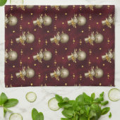 Cute Golden Snowman Theedoek (Gevouwen)