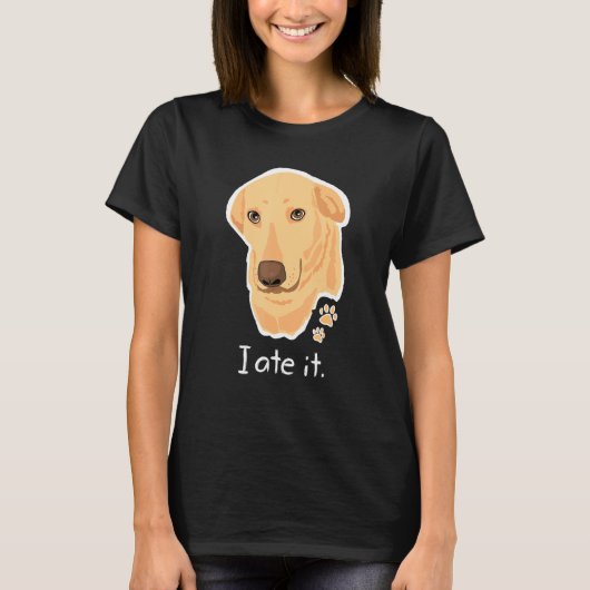 Cute Golden Yellow Lab Labrador Face Dog Labby T-shirt (Voorkant)