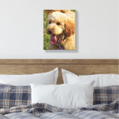 Cute Goldenle Dog Canvas Afdruk (Insitu (Slaapkamer))