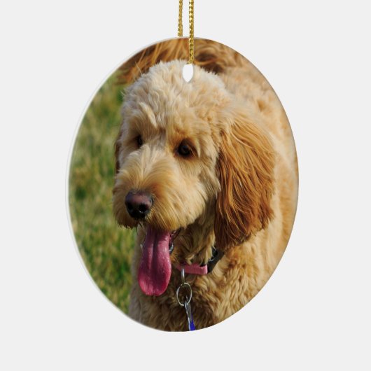 Cute Goldenle Dog Keramisch Ornament (Rechts)