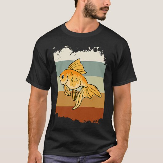 Cute Goldfish Aquarium Artsy Fish T-shirt (Voorkant)
