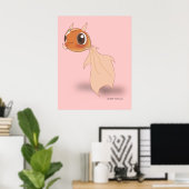 Cute Goldfish Funny Anime Cartoon Character Poster (Thuiskantoor)