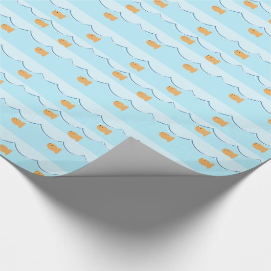 Cute Goldfish Gift Wrap Cadeaupapier (Hoek)