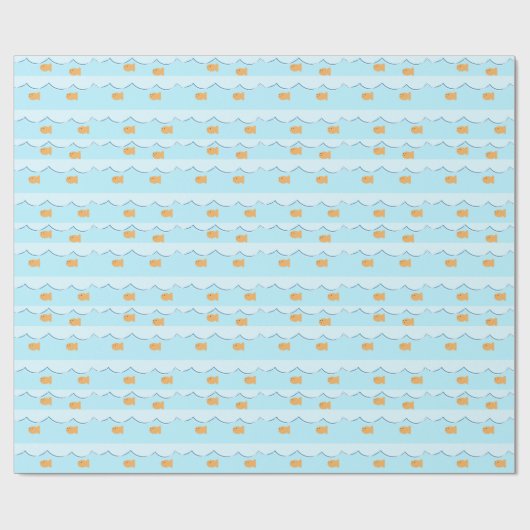 Cute Goldfish Gift Wrap Cadeaupapier (Vlak)