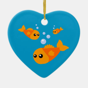 Cute Goldfish Keramisch Ornament