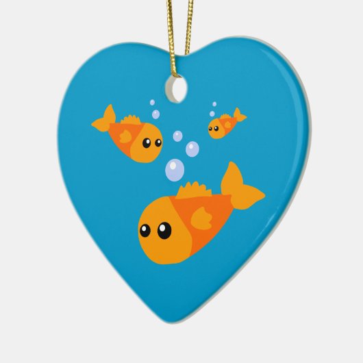 Cute Goldfish Keramisch Ornament (Links)