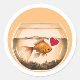Cute Goldfish Ronde Sticker