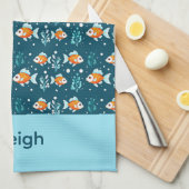 Cute Goldfish Towel Theedoek (Quarter Fold)