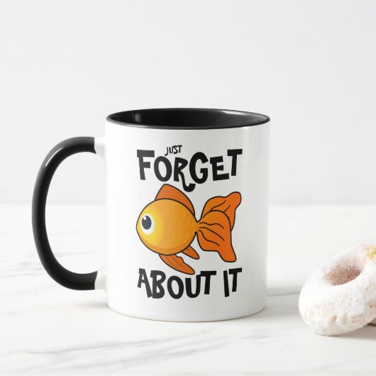 Cute Goldfish: Vergeet het maar Mok (Met donut)