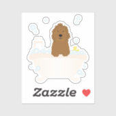 Cute Goldoedle Bubble Bath Sticker (Vel)