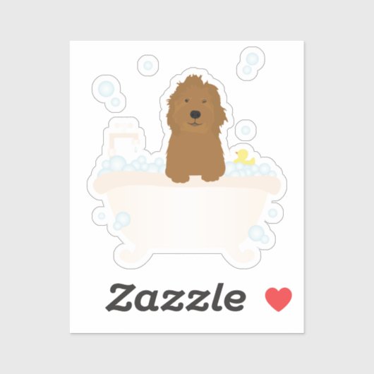 Cute Goldoedle Bubble Bath Sticker (Vel)