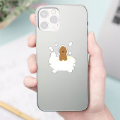 Cute Goldoedle Bubble Bath Sticker (Telefoon)