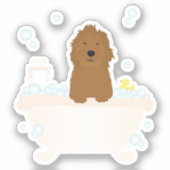 Cute Goldoedle Bubble Bath Sticker (Voorkant)