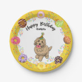 Cute Goldoedle Dog Birthday Party Paper Bord (Voorkant)
