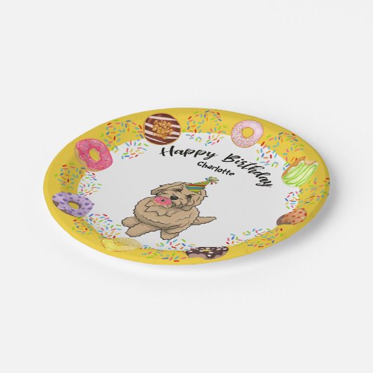 Cute Goldoedle Dog Birthday Party Paper Bord (Gekanteld)
