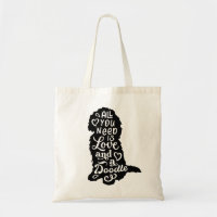 Cute Goldoedle Labradoodle Canvas tas