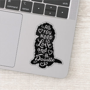 Cute Goldoedle Labradoodle Love Sticker
