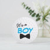 Cute Golf Ball Bow Stropdas Baby Boy Shower Kaart (Staand voorkant)