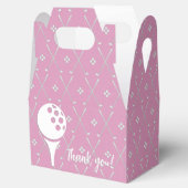 Cute Golf Ball Dank je roze Bedankdoosjes (Geopend)