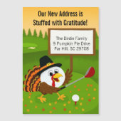 Cute Golf Ball Thanksgiving Moving Announcement (Voorkant)