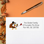 Cute Golf Ball Thanksgiving Turkey Etiket