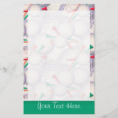 Cute Golf Balls & T - shirts Pattern Briefpapier (Voorkant)