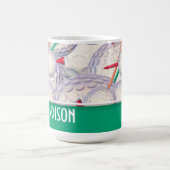 Cute Golf Balls & T - shirts Pattern Koffiemok (Center)