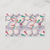 Cute Golf Balls & T - shirts Pattern Visitekaartje (Achterkant)