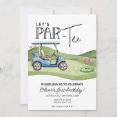 Cute Golf Birthday, any age, Let's par-tee Kaart (Voorkant)