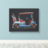 Cute Golf Cart Canvas Afdruk (Insitu (Houten vloer))
