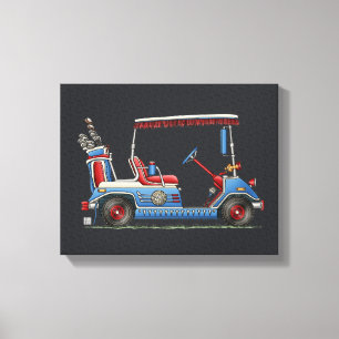 Cute Golf Cart Canvas Afdruk