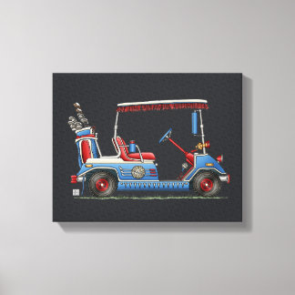 Cute Golf Cart Canvas Afdruk