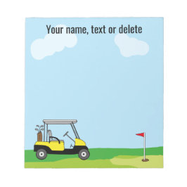 Cute Golf Cart, gepersonaliseerd Notitieblok
