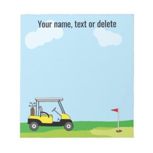 Cute Golf Cart, gepersonaliseerd Notitieblok